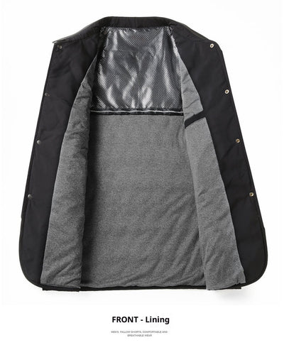 Chaqueta Acolchada de Negocios con Diseño Geométrico para Hombre - Image 11