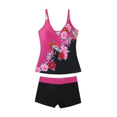 Traje de Baño Talla Grande Estampado con Corte Lateral - Image 4