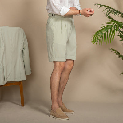 Bermudas de Hombre a Rayas sin Planchado - Tela Respirable Bubble Yarn - Image 4