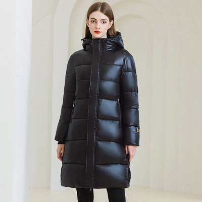 Abrigo Largo de Invierno con Capucha y Bolsillos - Chaqueta de Algodón para Mujer - Image 7