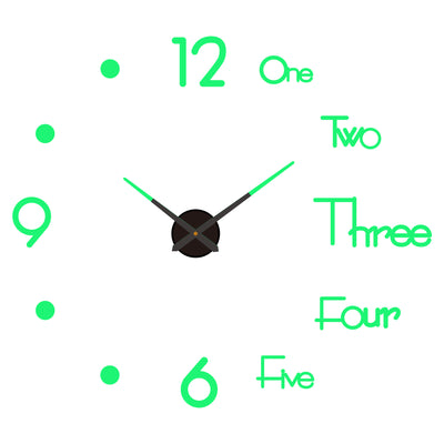 Reloj de Pared Digital Silencioso Nórdico - Adhesivo Decorativo Acrílico - Image 20