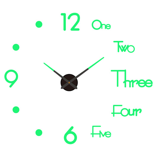 Reloj de Pared Digital Silencioso Nórdico - Adhesivo Decorativo Acrílico - Image 20