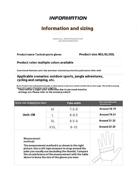 Guantes Tácticos CS de Fibra de Carbono Resistentes al Corte para Combate Profesional - Image 8