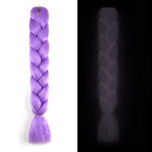 Peluca de Trenzas Grandes con Fibra Química Fluorescente Luminosa - Image 8