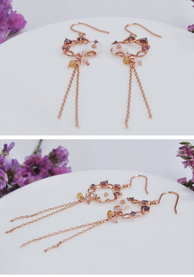 Aretes de Gancho Concha Románticos en Plata Pura y Circonia - Image 6