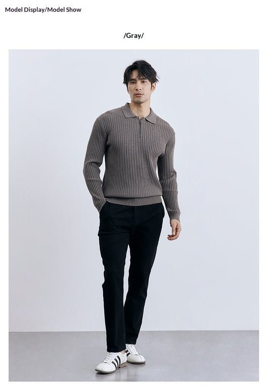 Suéter Hombre Cuello Solapa con Cierre Medio - Image 11