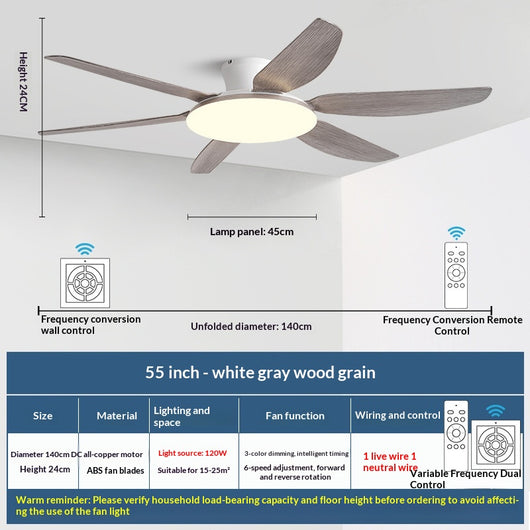 Ventilador de Techo con Luz LED para Sala y Comedor - Image 15
