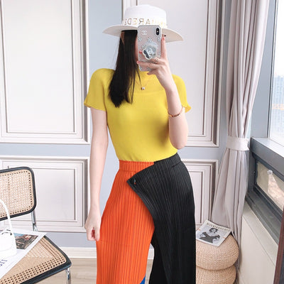 Blusa Elegante de Gasa con Cuello Medio - Top Sofisticado para Mujer - Image 11