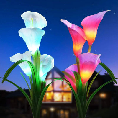 Lámpara Solar Flor de Loto con 4 LEDs para Jardín - Image 6