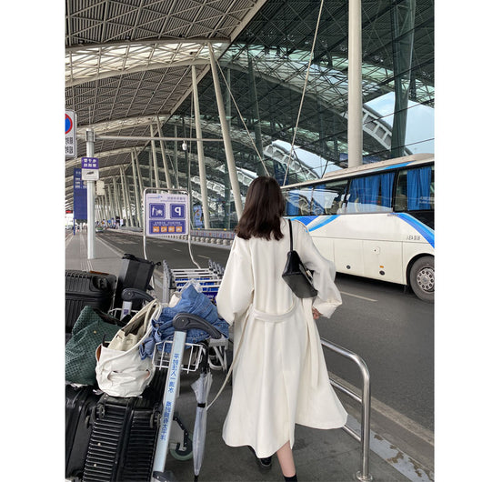 Gabardina Elegante de Largo Medio para Mujer - Estilo Aeropuerto - Image 5