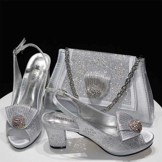 Zapatos Peep Toe con Tacón Grueso y Detalles de Strass - Image 8