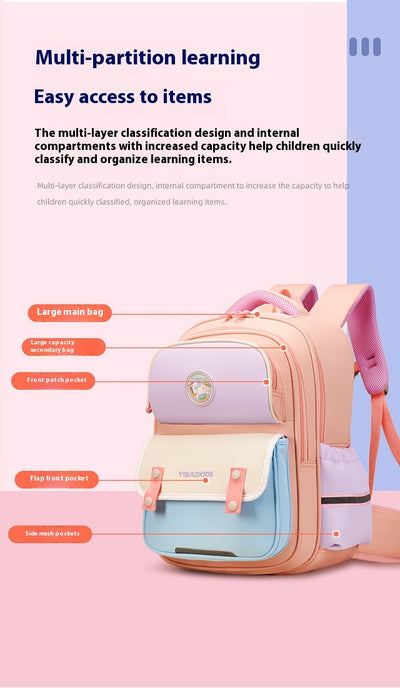 Mochila Escolar Ergonómica con Protección de Espalda y Múltiples Compartimentos - Image 14