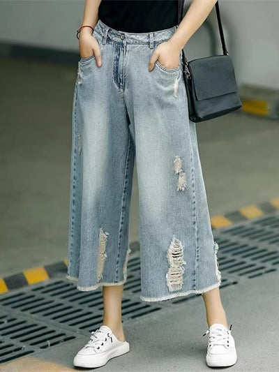 Pantalón Ancho Cintura Alta Retro Estilizante - Image 13