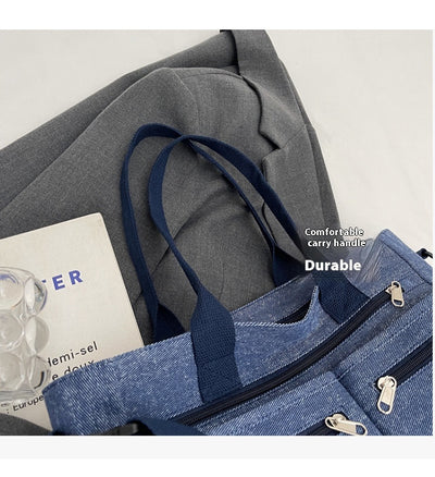 Bolso Tote de Mezclilla Retro Capacidad Extra para Mujer - Image 18