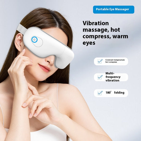 Máscara de Dormir Inteligente con Masaje por Presión de Aire, Vibración y Calor