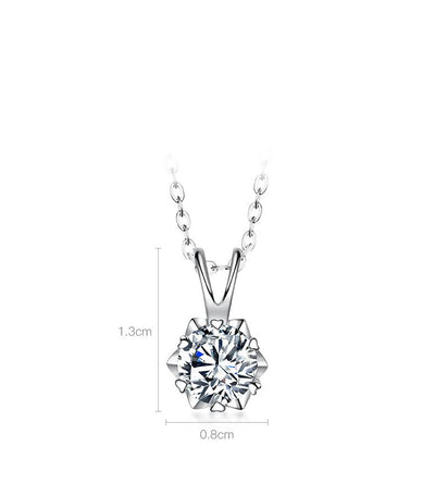 Collar Solitario de Diamante con Seis Puntas en Plata - Propuesta de Matrimonio - Image 7