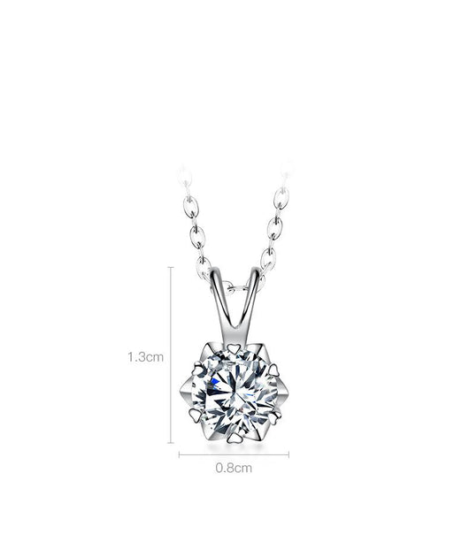 Collar Solitario de Diamante con Seis Puntas en Plata - Propuesta de Matrimonio - Image 7