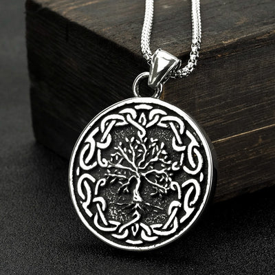 Collar Vikingo Árbol de la Vida en Acero Titanio para Hombre - Image 4