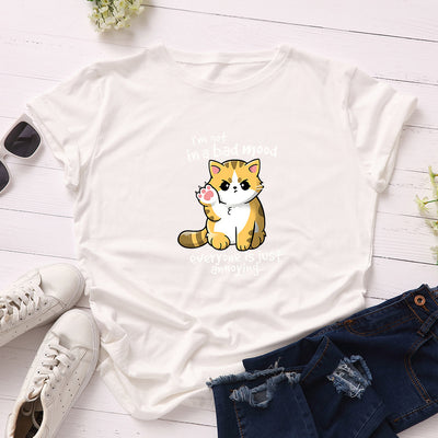 Camiseta Básica de Algodón para Mujer - Cuello Redondo Manga Corta - Image 5