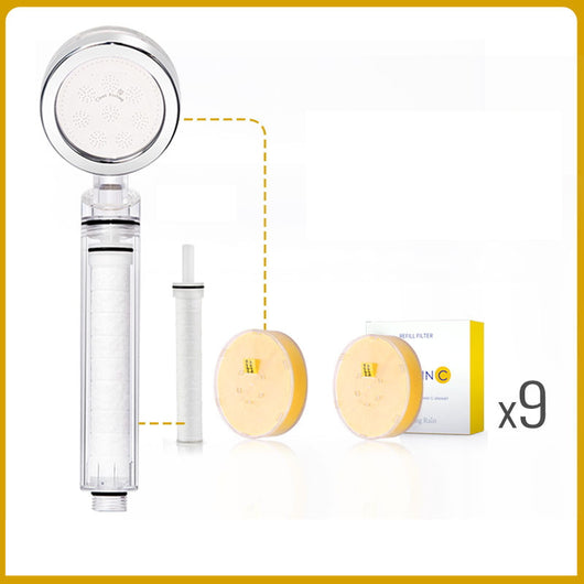 Cabezal de Ducha con Filtro Vitamina C y Desclorador de Agua Suave - Image 3
