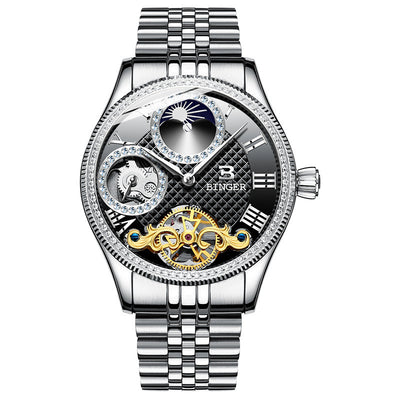 Reloj Automático Esqueleto de Acero Inoxidable Resistente al Agua - Image 8