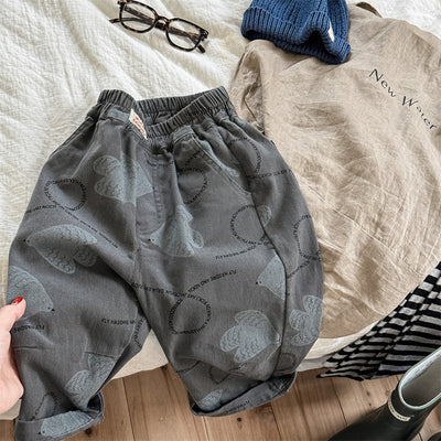 Pantalones Casuales de Algodón Lavado para Niños - Image 4