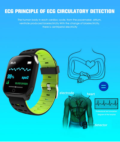 Reloj Inteligente F16 con Monitor ECG, Presión Arterial y Frecuencia Cardíaca - Image 19