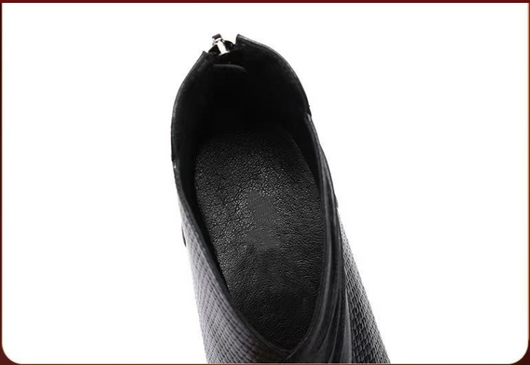 Botas de Tobillo con Cierre de Cremallera y Tacón Grueso para Mujer - Talla Grande - Image 14