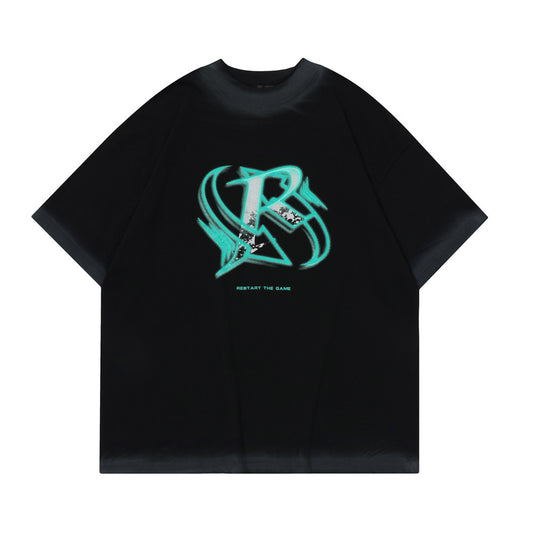Camiseta Estampada con Letras para Hombre