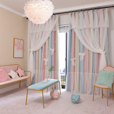 Cortinas Blackout Estrellas Huecas Nórdicas para Dormitorio Infantil - Image 10