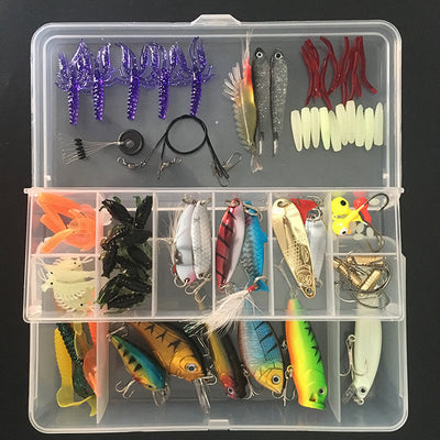 Kit Completo de Pesca 142 Piezas con Alicates y Señuelos Brillantes - Image 12