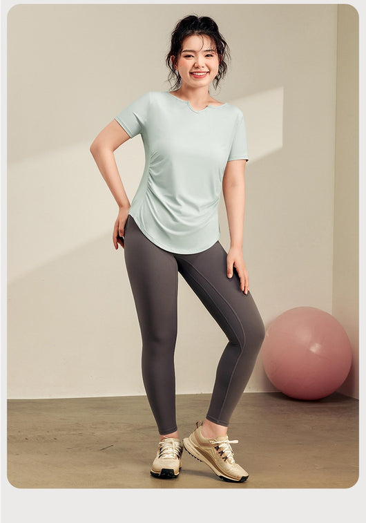 Playera Deportiva Ajustada de Secado Rápido con Control Abdominal - Image 22