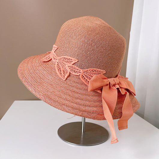 Sombrero Tipo Balde con Lazo y Flores de Encaje - Image 5
