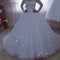 Vestido de Novia Talla Grande con Falda Tul Adelgazante y Cola