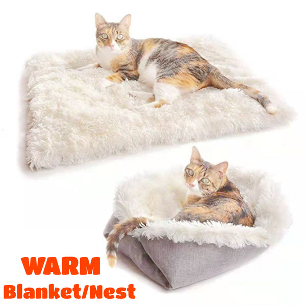 Cama Térmica Multifunción para Mascotas - Nido Autocalefactable Doble Capa Lavable