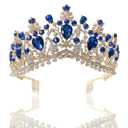 Corona Nupcial Barroca con Cristales Brillantes para Novia Elegante - Image 2