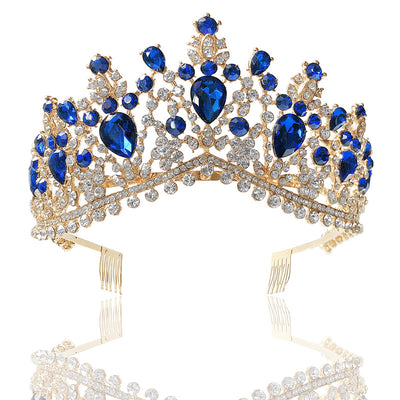 Corona Nupcial Barroca con Cristales Brillantes para Novia Elegante - Image 2