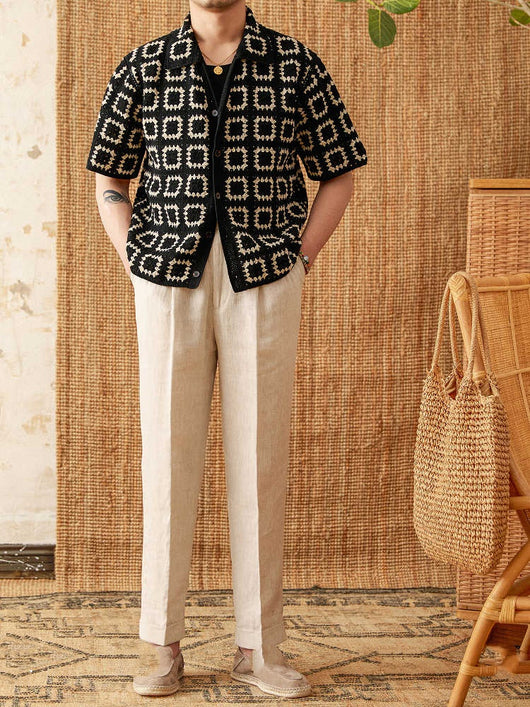 Cardigan Tejido sin Costuras de Manga Corta - Estilo Casual y Cómodo - Image 7