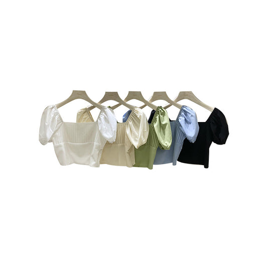 Blusa Cropped Cuello Cuadrado Francés para Mujer - Image 6