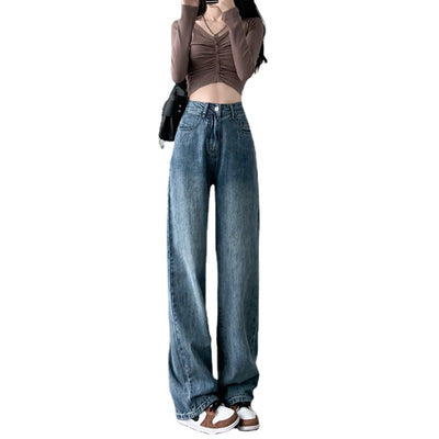 Jeans Acampanados de Talle Alto para Mujer Talla Grande con Efecto Drapeado - Image 5