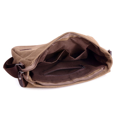 Bolsa de Lona Vintage para Hombre - Bandolera Profesional 14 Pulgadas - Image 10