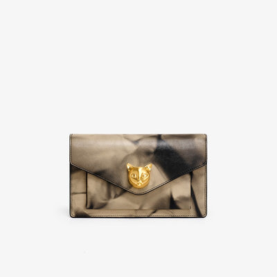 Bolso de Cadena Lujo Minimalista con Detalle de Cabeza de Gato - Image 3