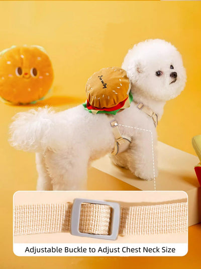Arnés Ajustable con Correa para Pasear Perros y Gatos - Diseño Hamburguesa a Prueba de Escapes - Image 22