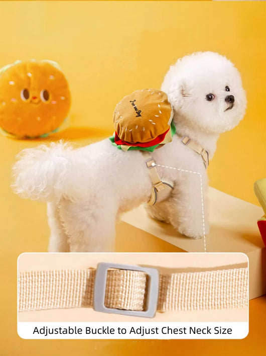 Arnés Ajustable con Correa para Pasear Perros y Gatos - Diseño Hamburguesa a Prueba de Escapes - Image 22