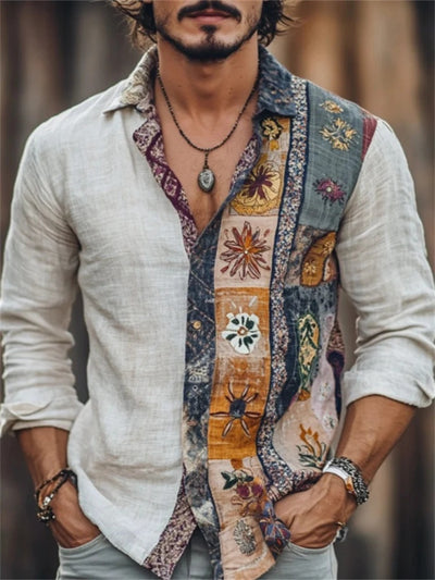 Camisa Floral Navideña para Hombre - Estilo Festivo - Image 3
