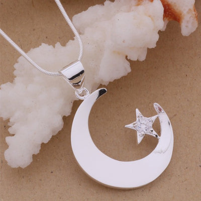 Collar de Plata con Colgante Luna y Estrella - Image 12