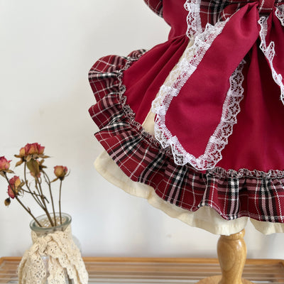 Vestido Lolita Princesa con Moño y Encaje Cuadros - Image 12