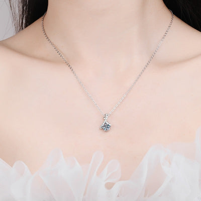 Collar de Plata S925 con Baño de Oro Blanco y Piedras de Moissanita - Image 5