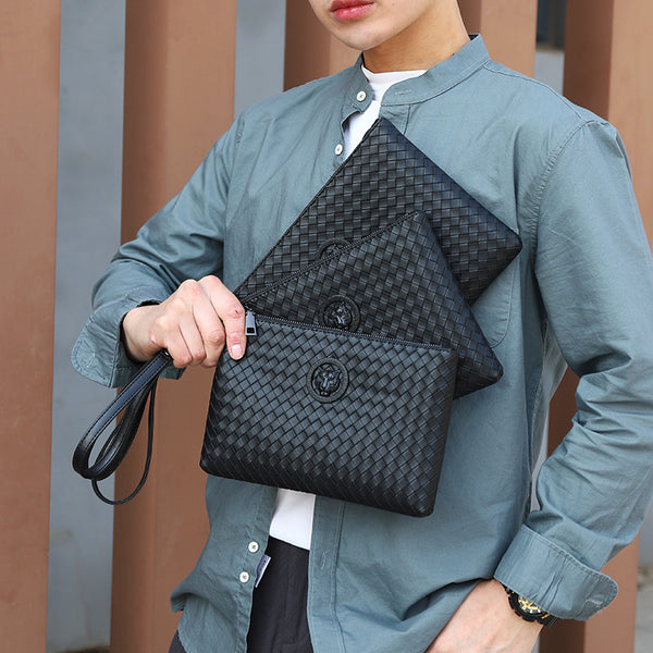 Bolso Tejido Casual para Hombre - Cartera de Negocios y Bandolera