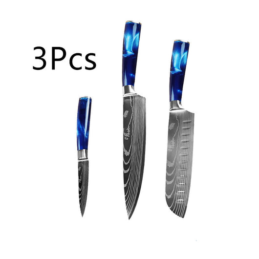 Set de Cuchillos de Cocina Multiusos con Mango de Resina - Image 9